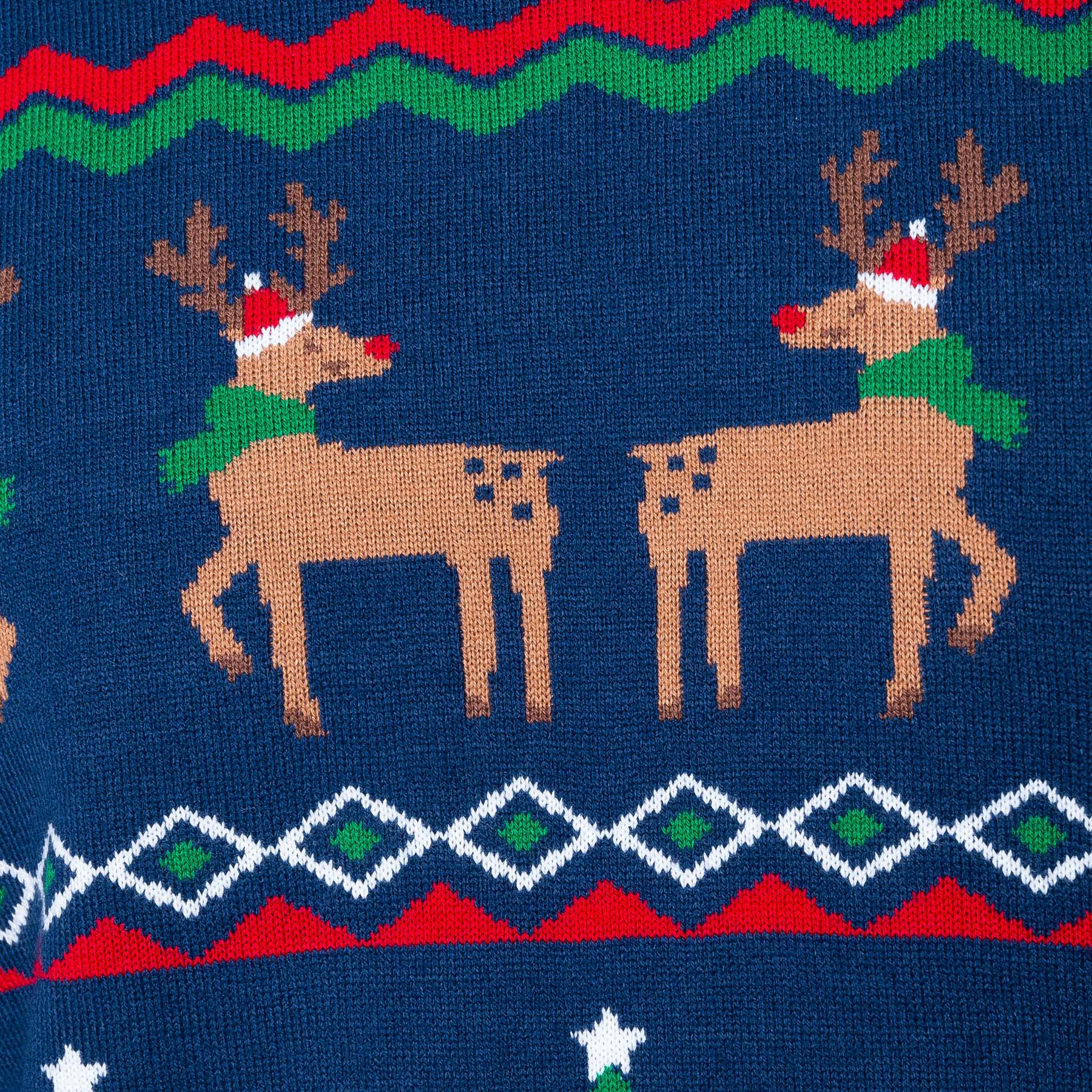 Blauer Ugly Christmas Sweater Damen - Image 4