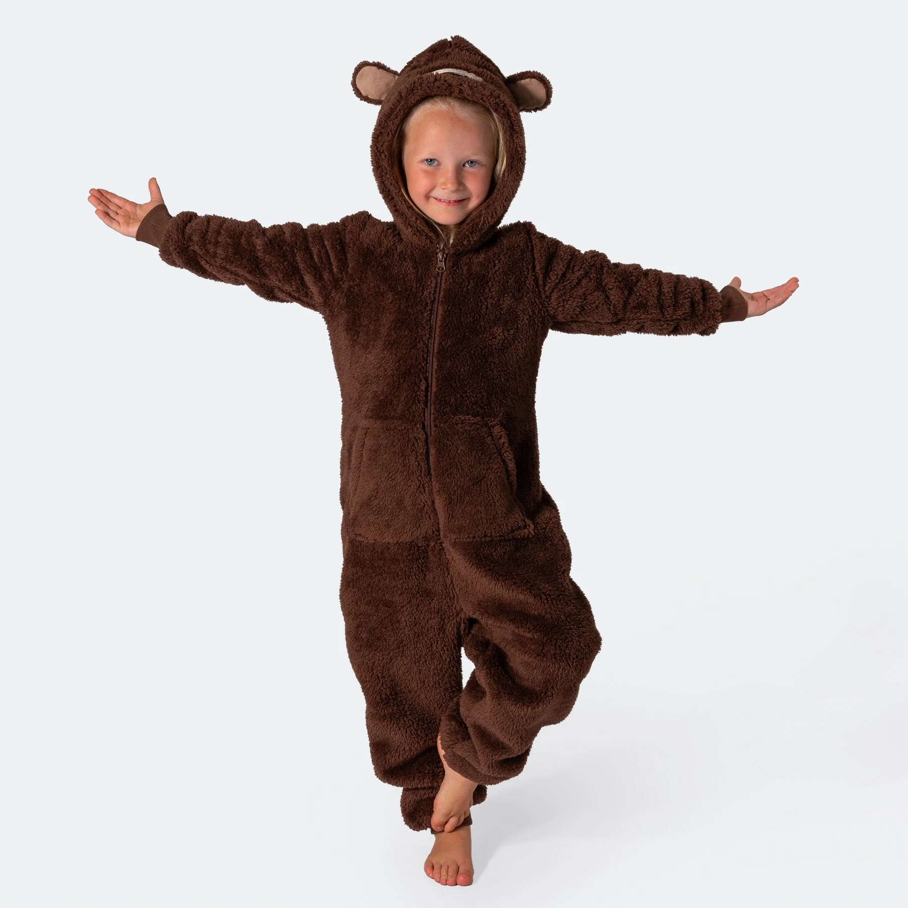 Brauner Teddybär Onesie Kinder - Image 5