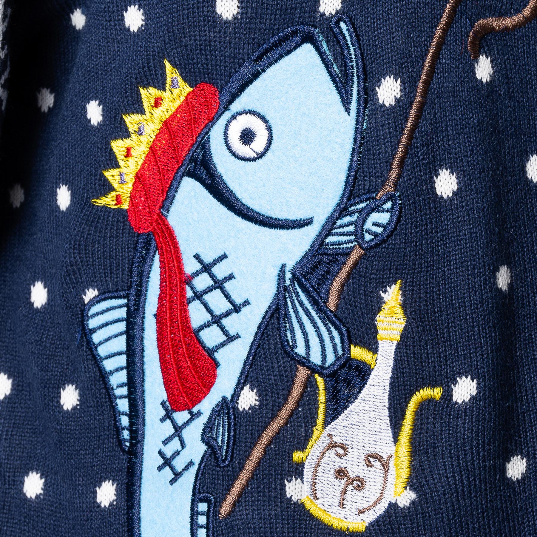 Drei weiße Fische Weihnachtspullover Damen - Image 7