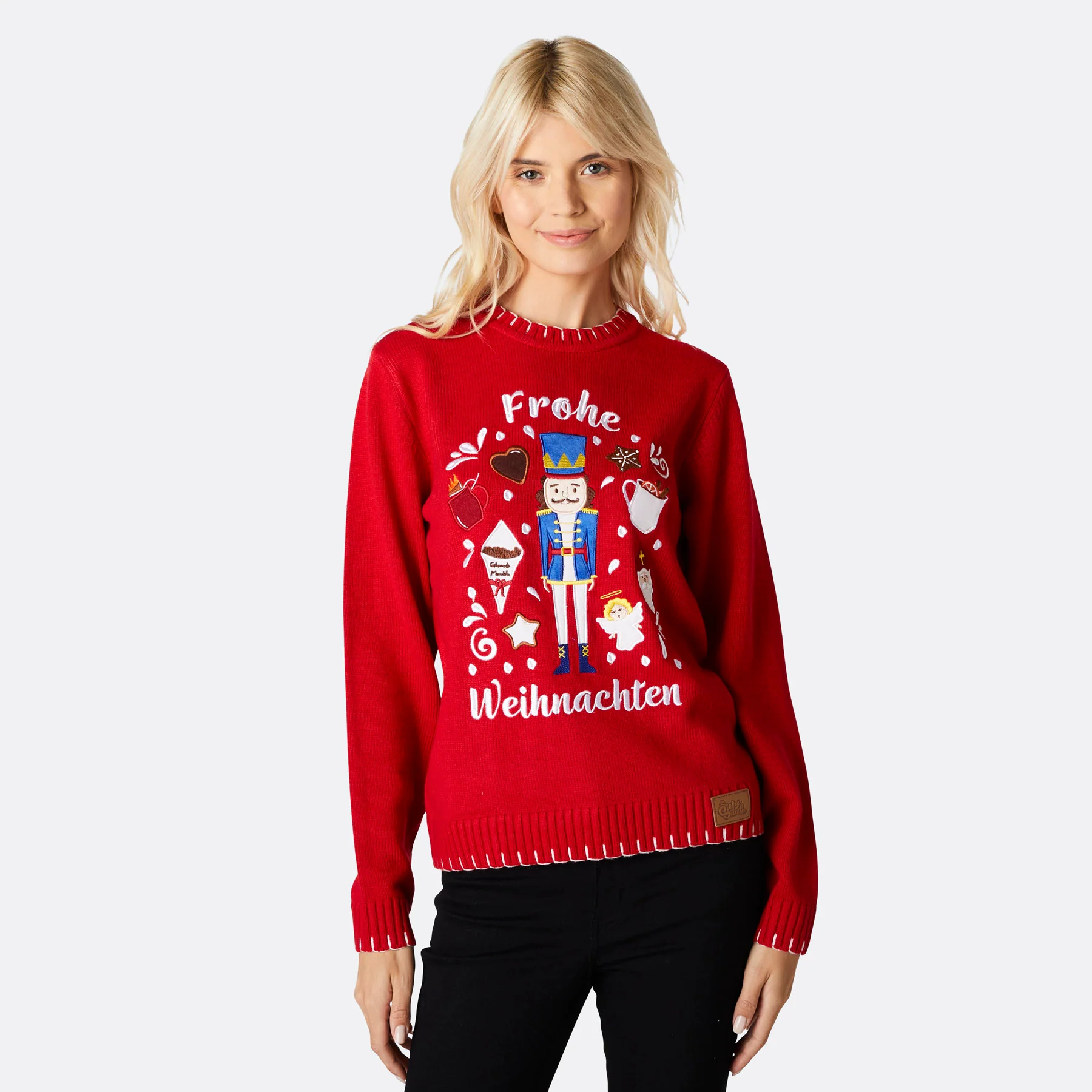 Frohe Weihnachten Weihnachtspullover Damen - Image 2