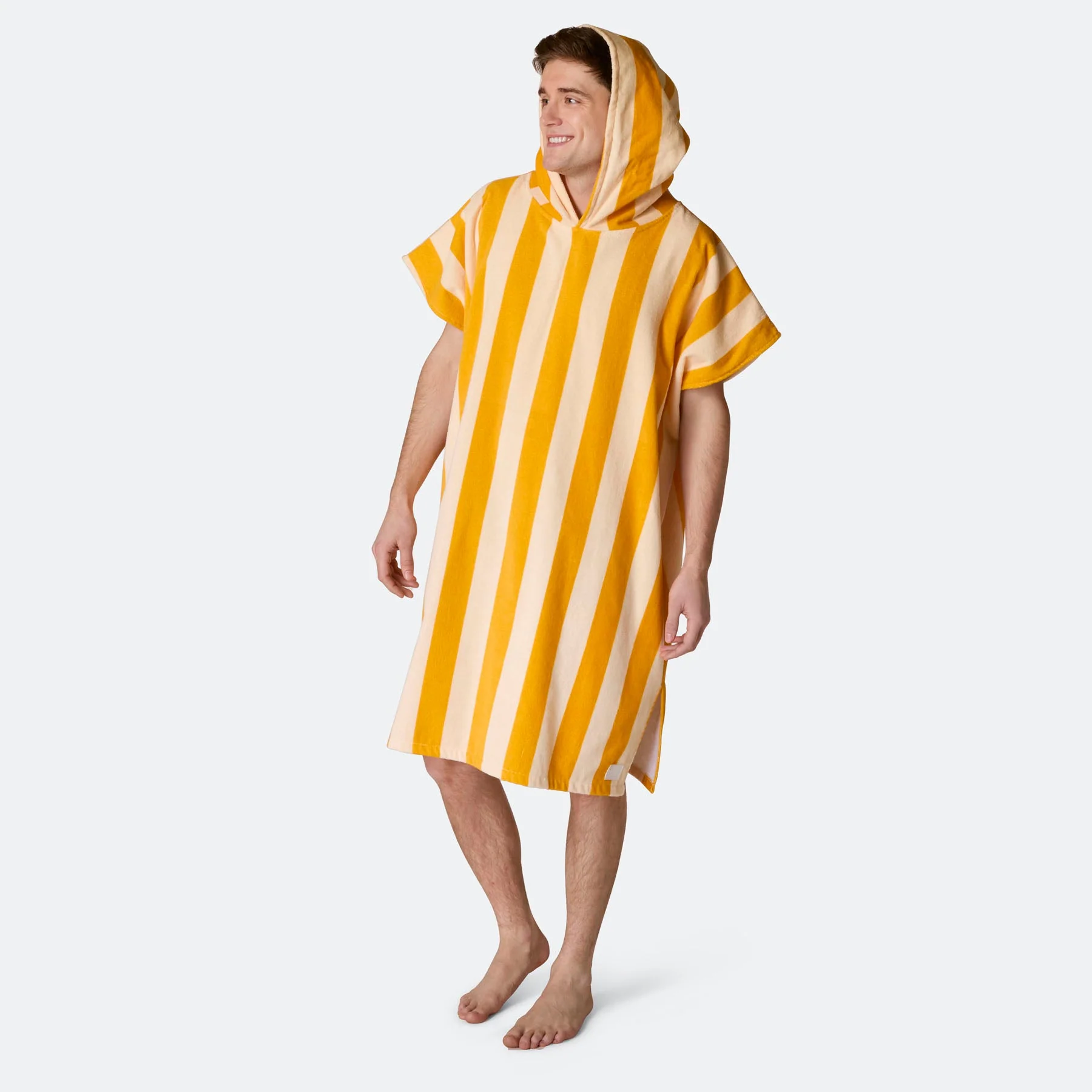 Gestreifter Gelber Badeponcho - Image 16