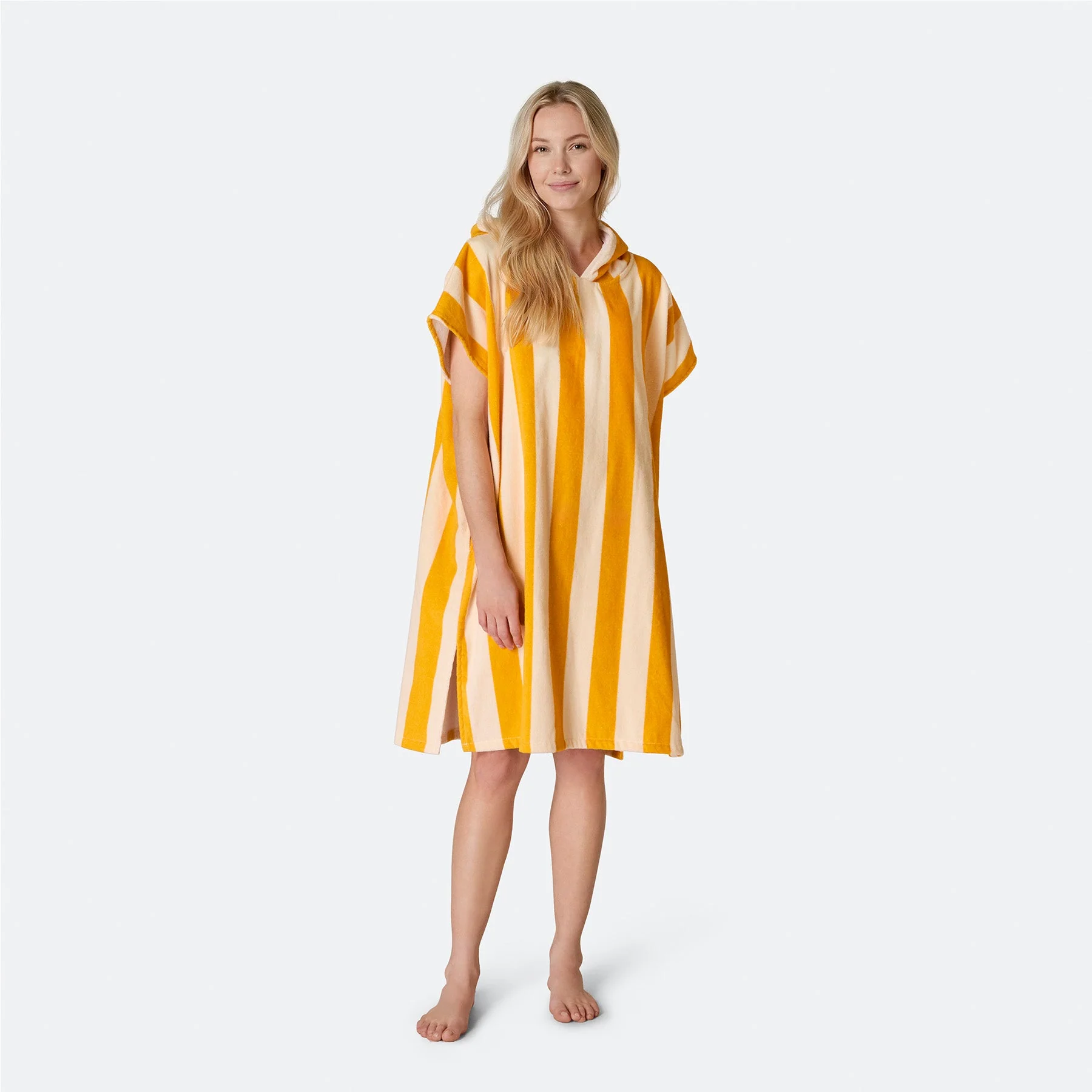 Gestreifter Gelber Badeponcho - Image 3
