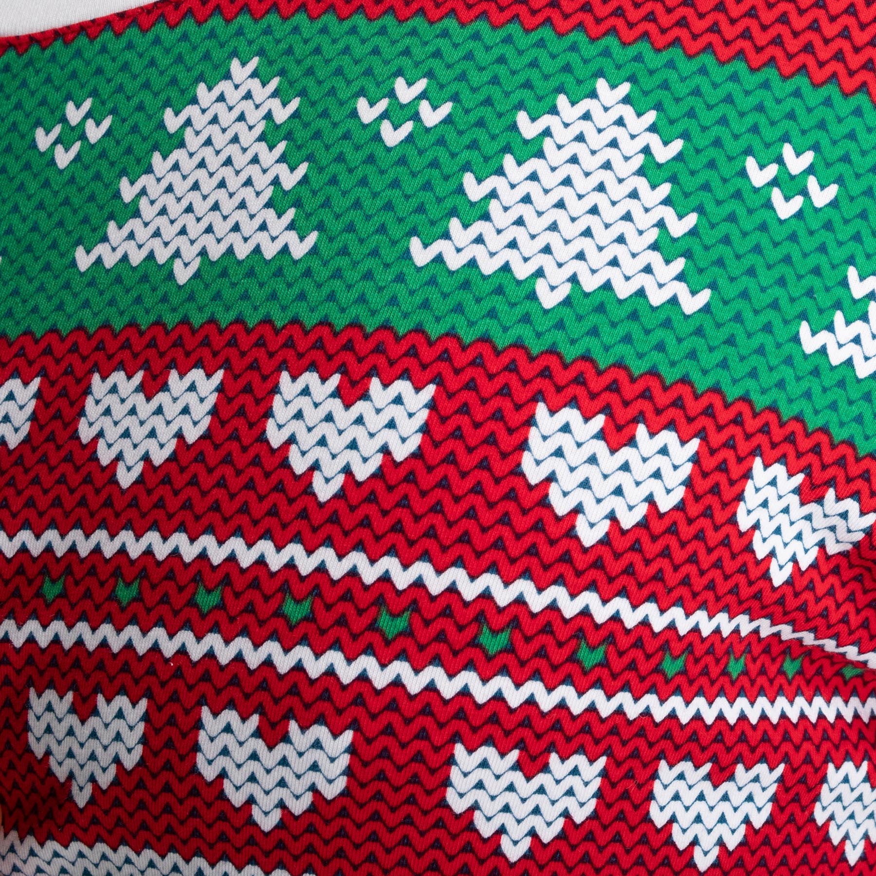 Roter Strickmuster Weihnachtspyjama Herren - Image 4