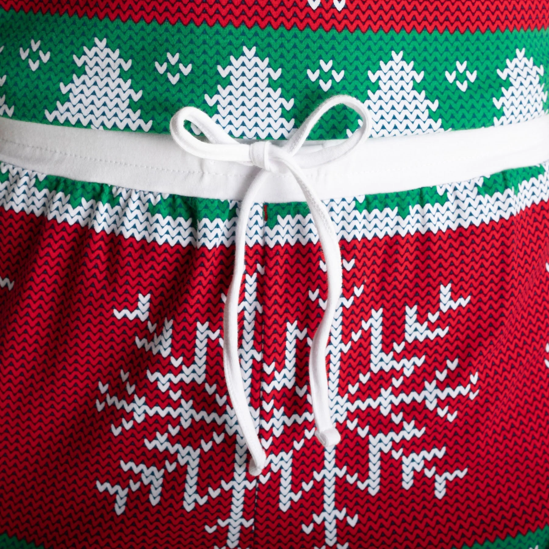 Roter Strickmuster Weihnachtspyjama Herren - Image 6