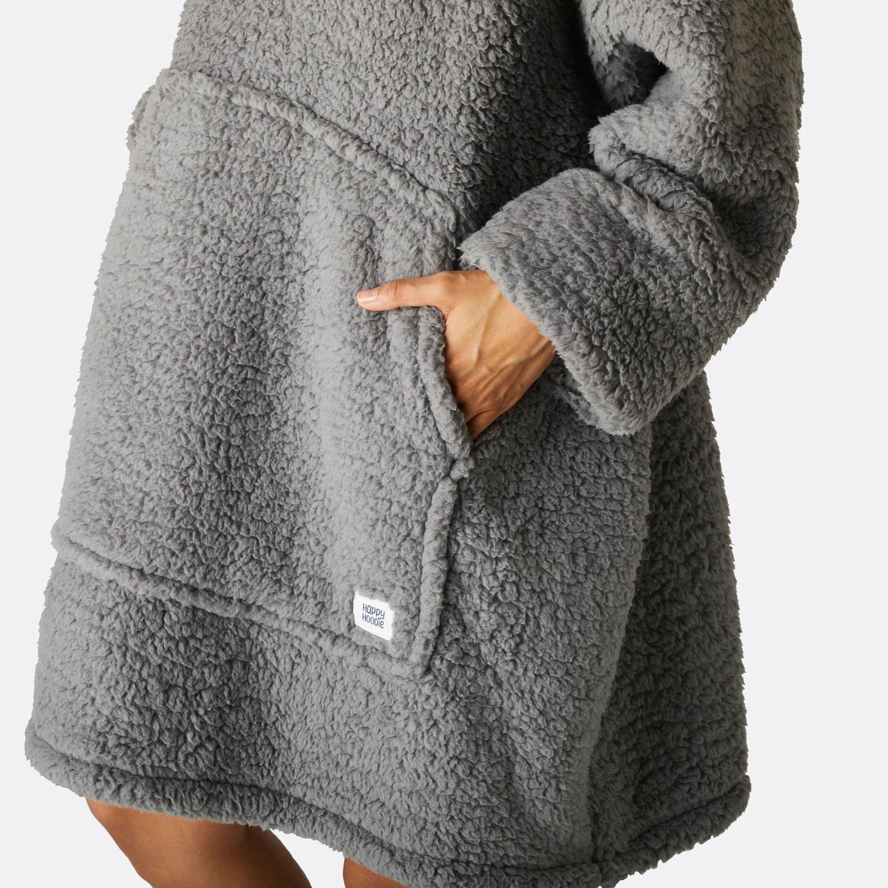 Grauer Sherpa HappyHoodie - Image 7