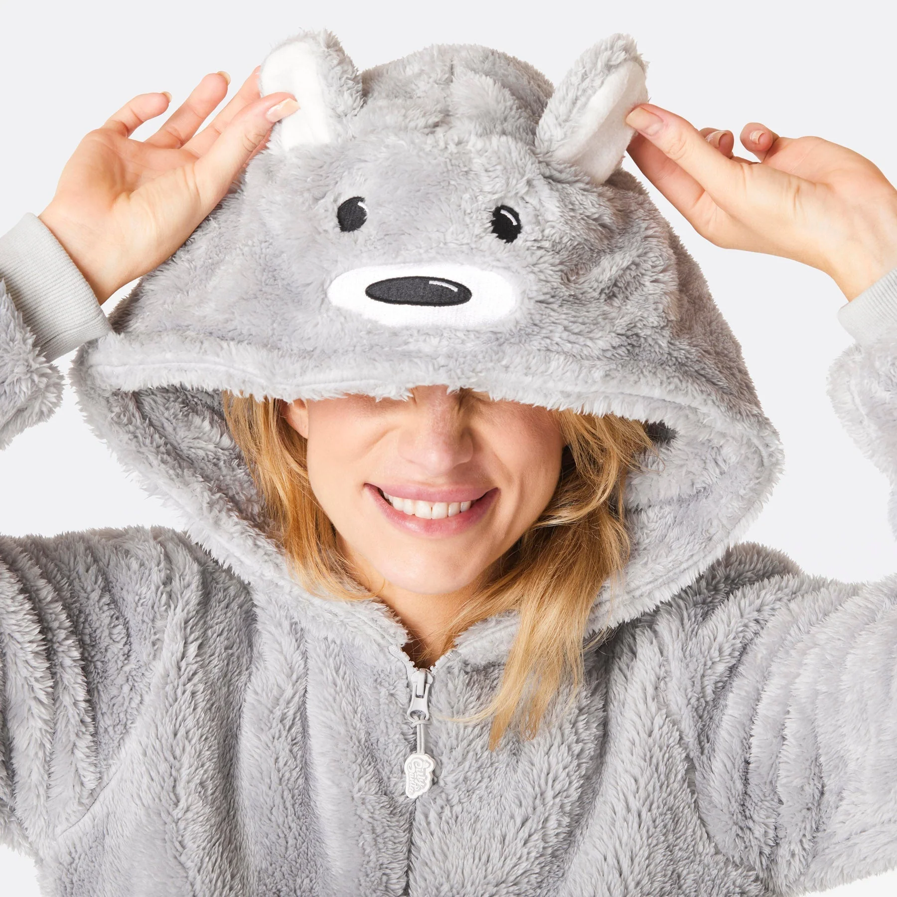 Grauer Teddybär Onesie Damen - Image 6