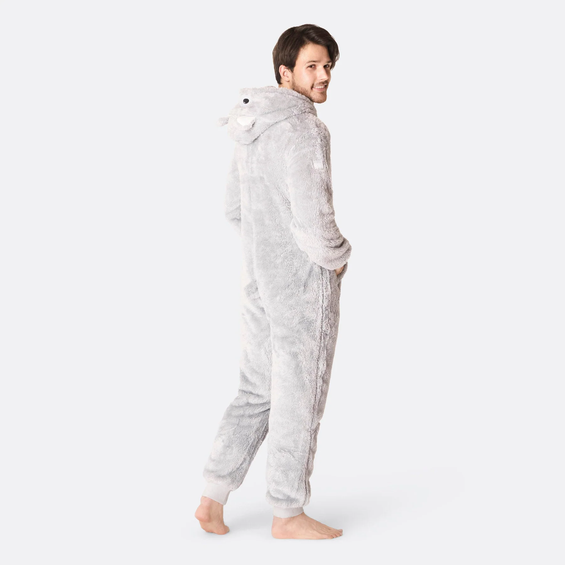 Grauer Teddybär Onesie Herren - Image 4