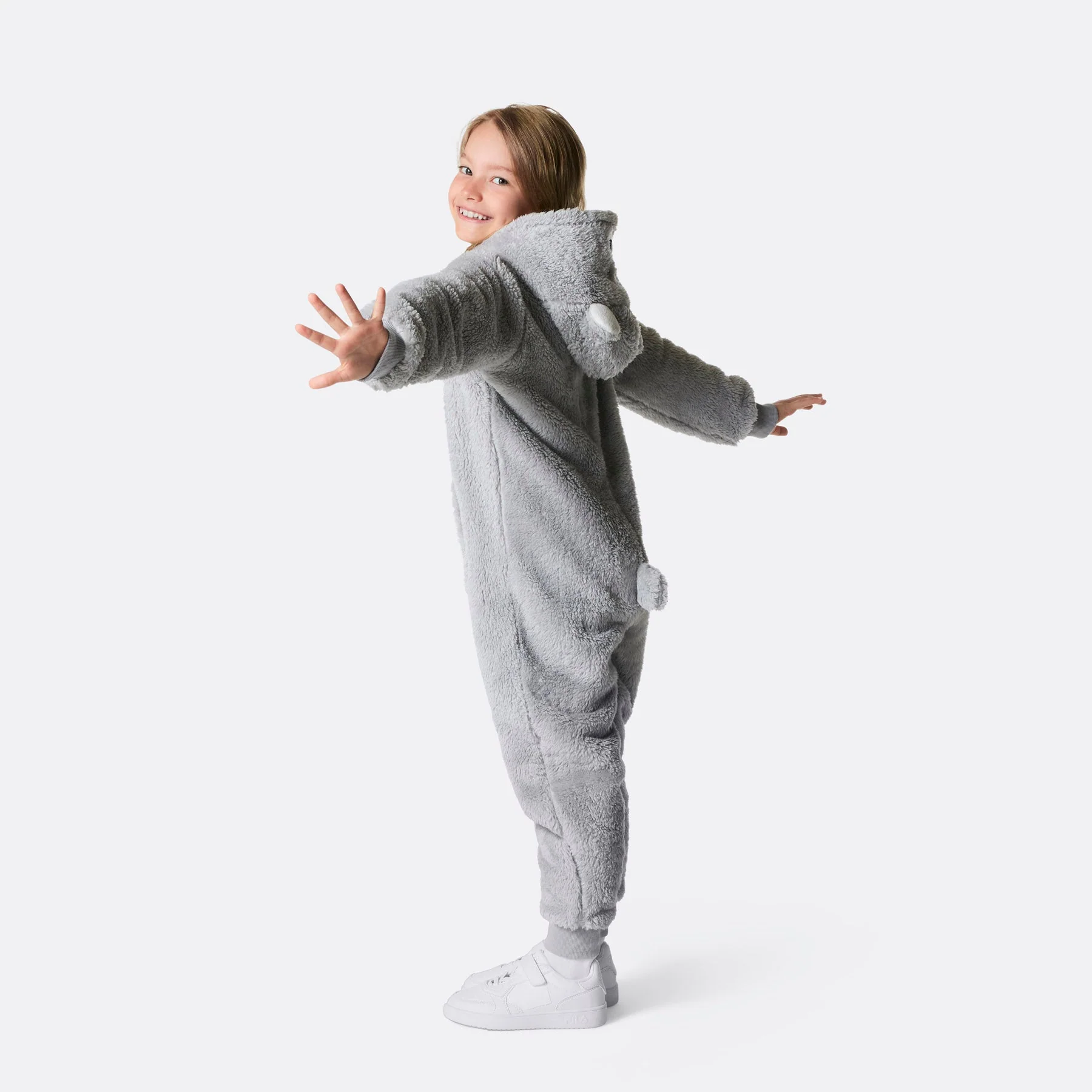 Grauer Teddybär Onesie Kinder - Image 3