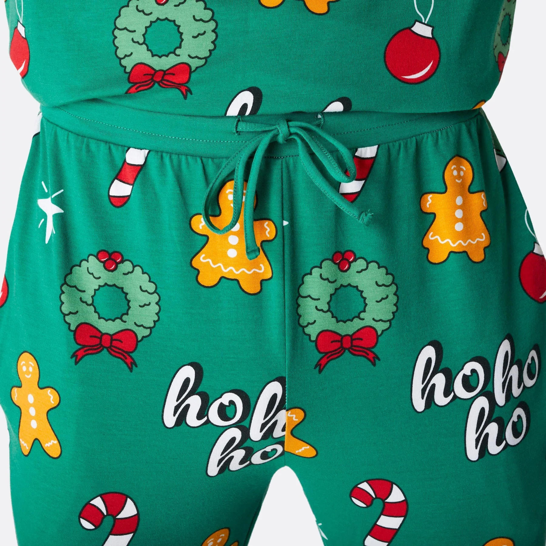 Grüner Hohoho Weihnachtspyjama Herren - Image 7