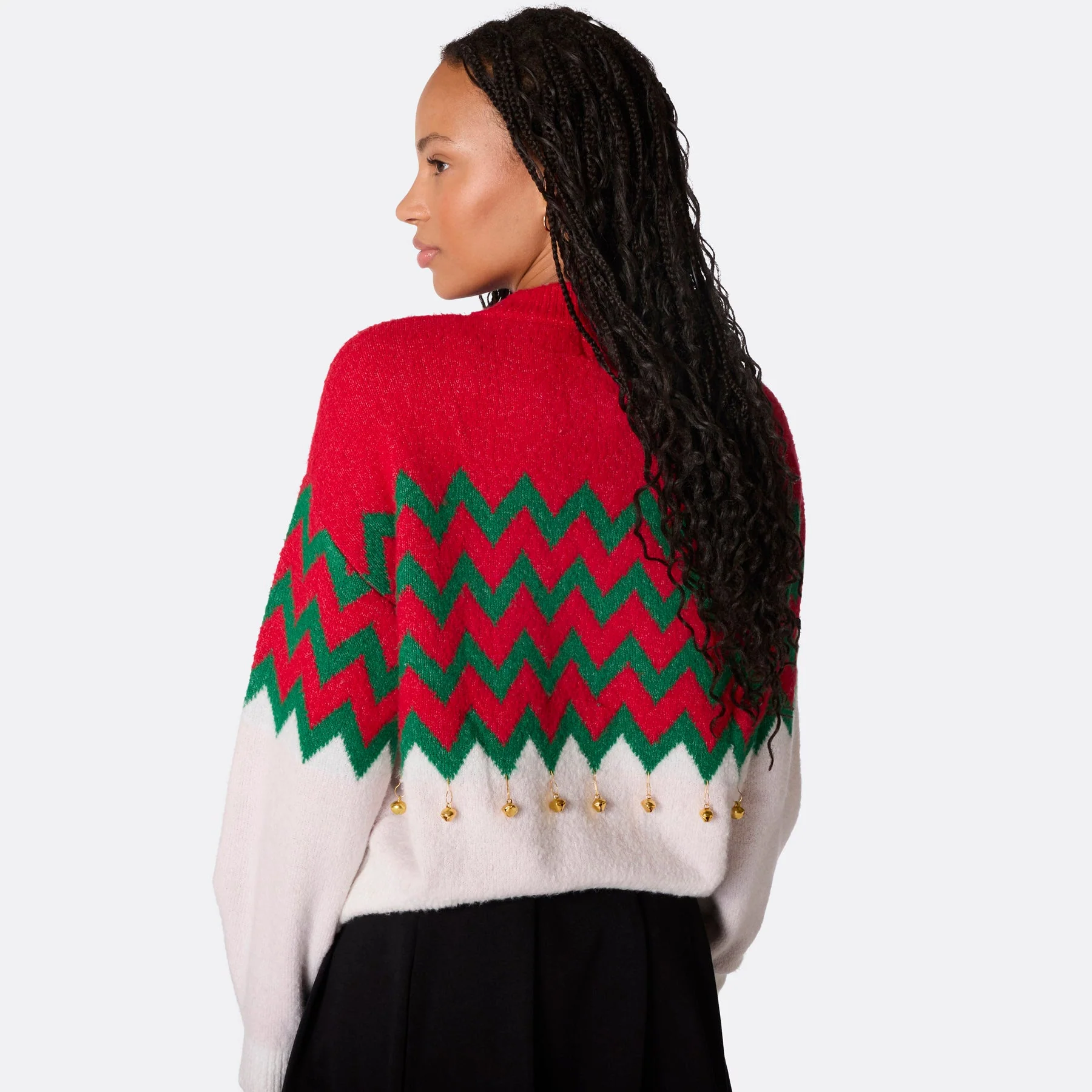 Jingle Bells Oversized Weihnachtspullover Damen - Image 2