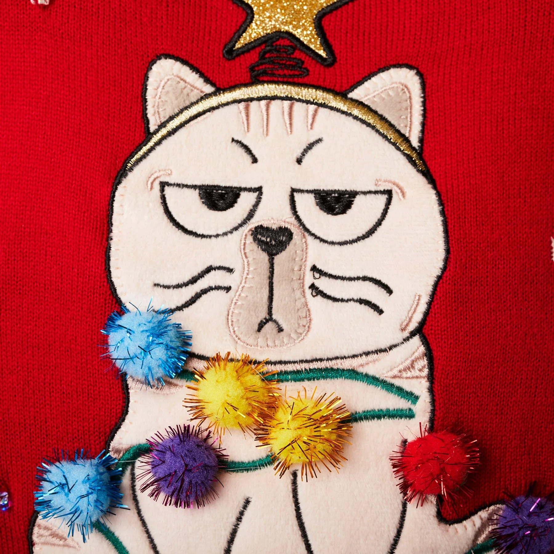 Meowy Weihnachtspullover Damen - Image 4