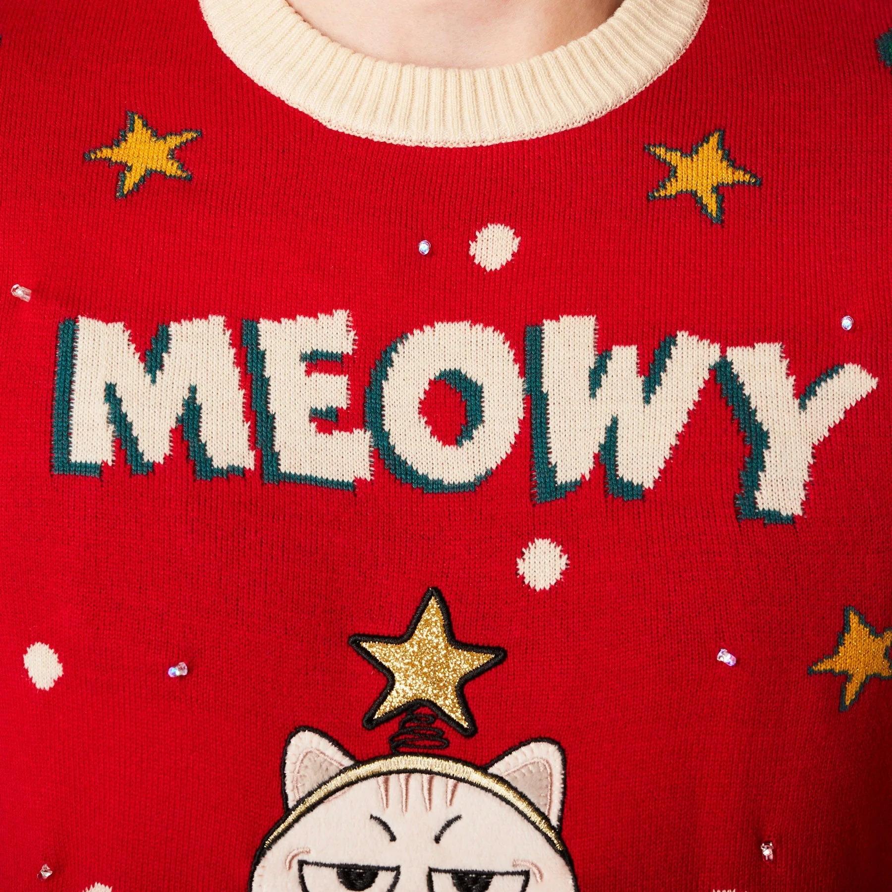 Meowy Weihnachtspullover Herren - Image 4