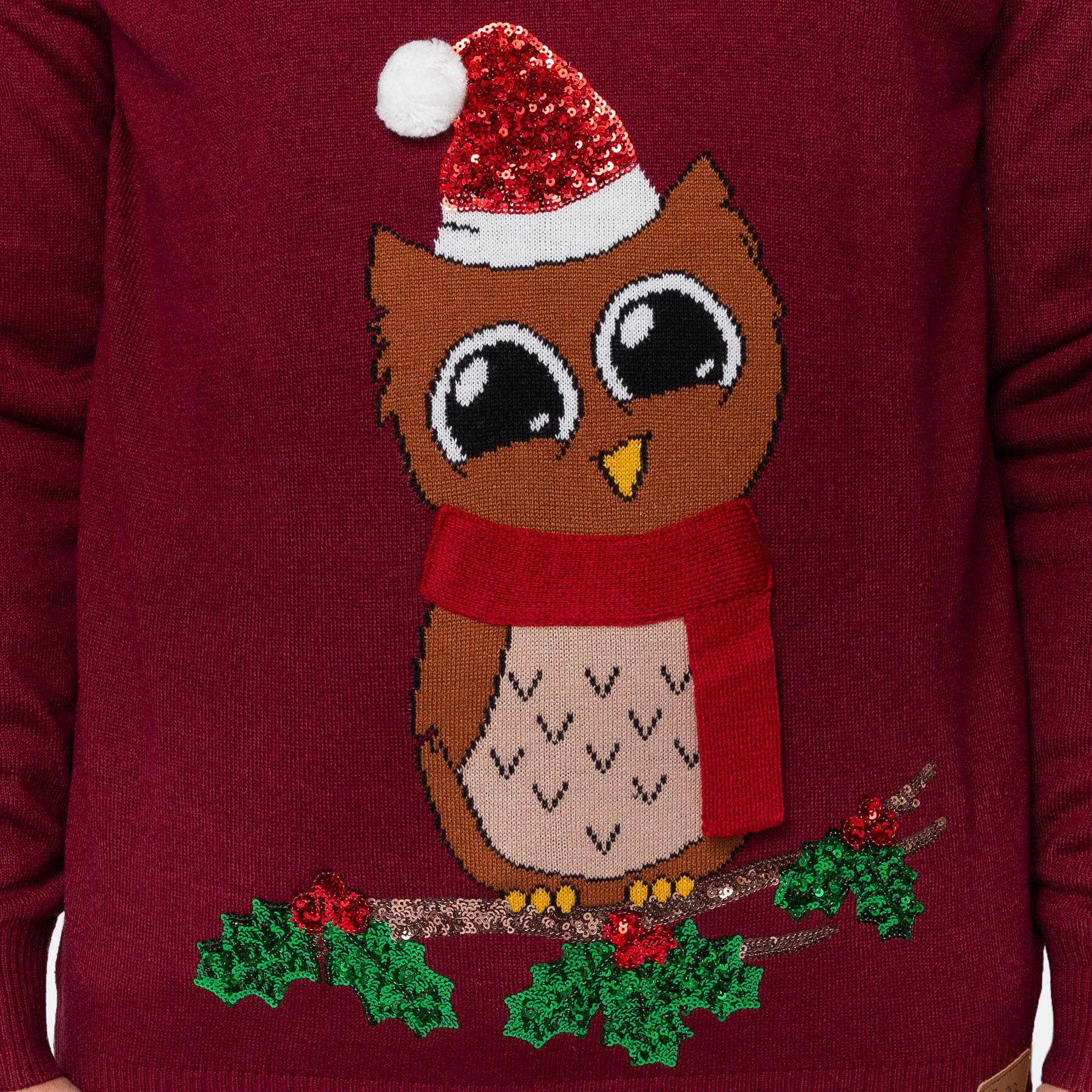 Owl I Want For Christmas Weihnachtspullover Herren - Image 4