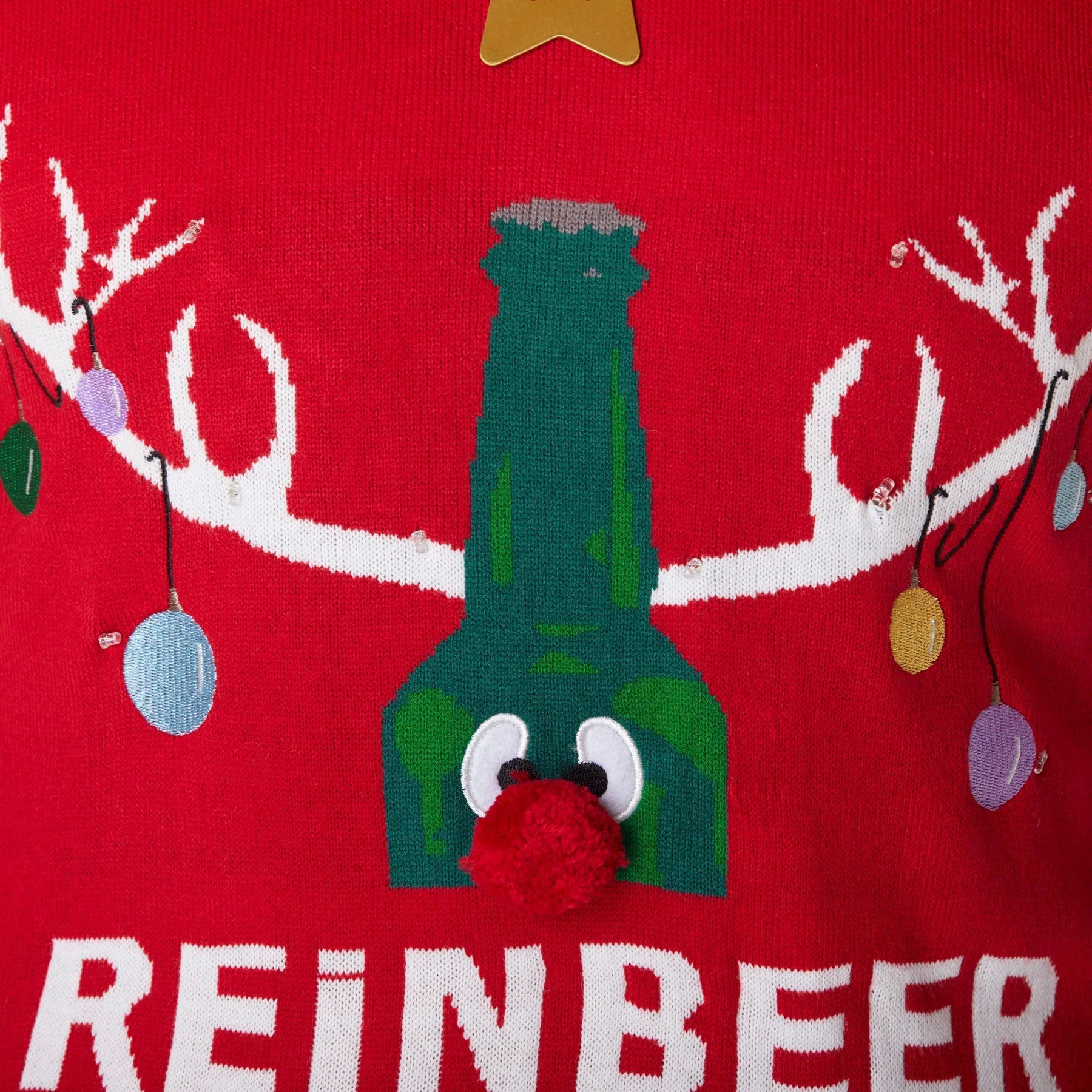 Reinbeer Rot Weihnachtspullover Herren - Image 5