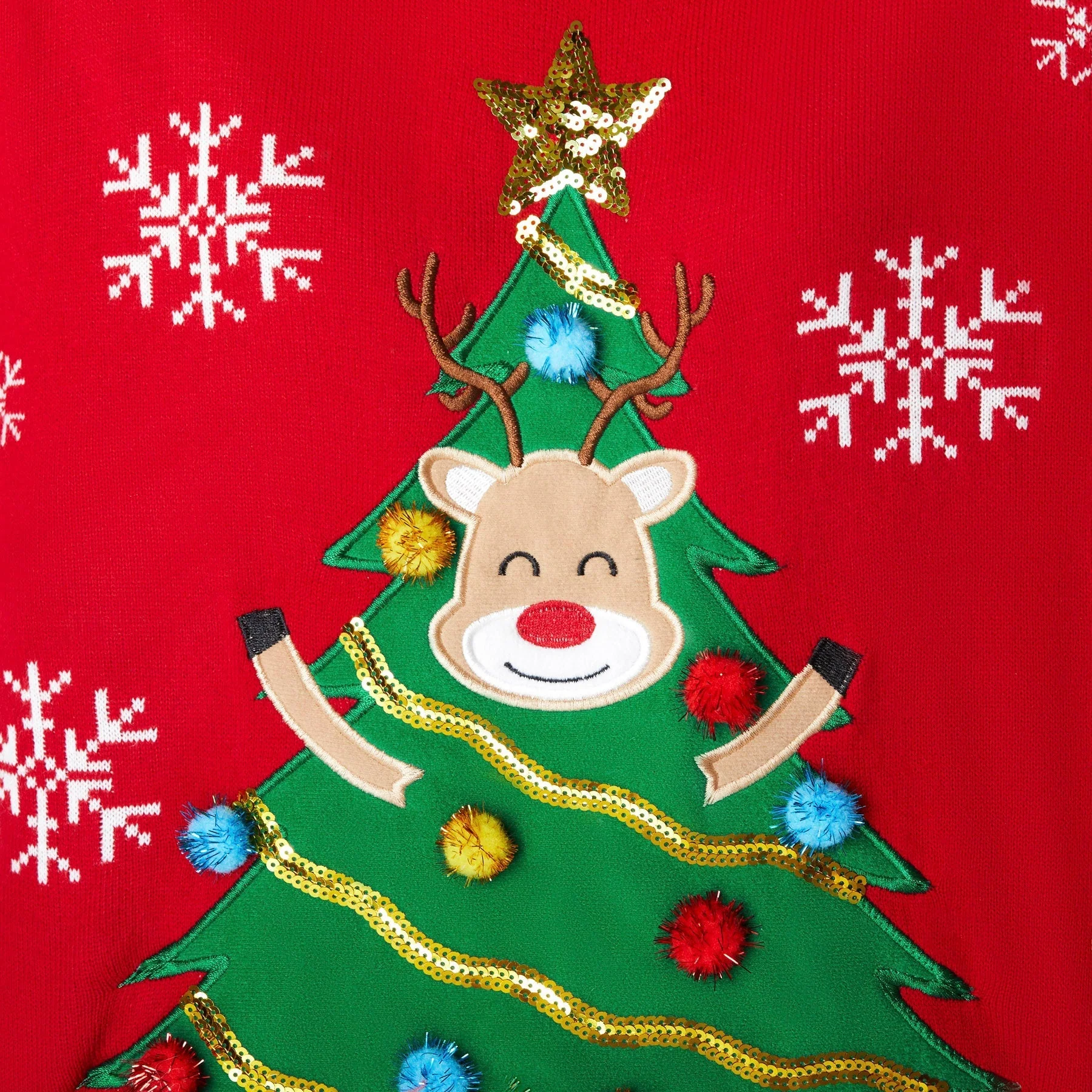 Rentier Christbaum Weihnachtspullover Damen - Image 4