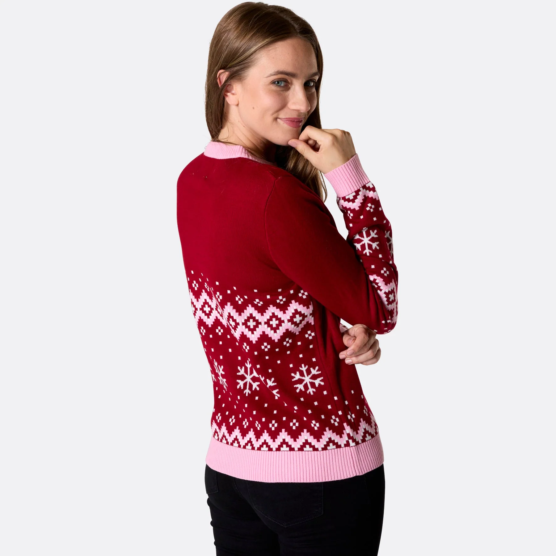 Rentier Weihnachtspullover Damen - Image 2