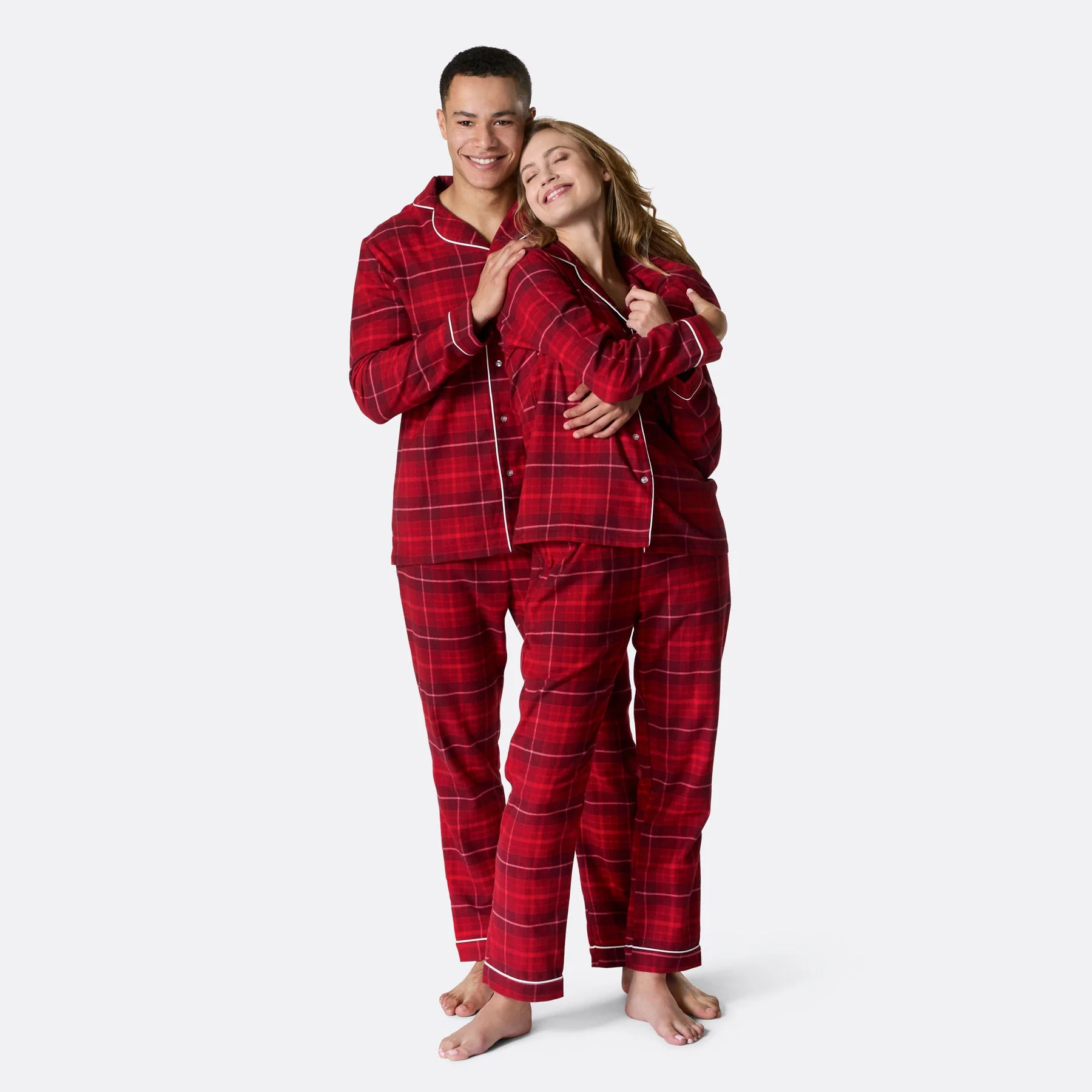 Roter Flanell Weihnachtspyjama Herren - Image 2