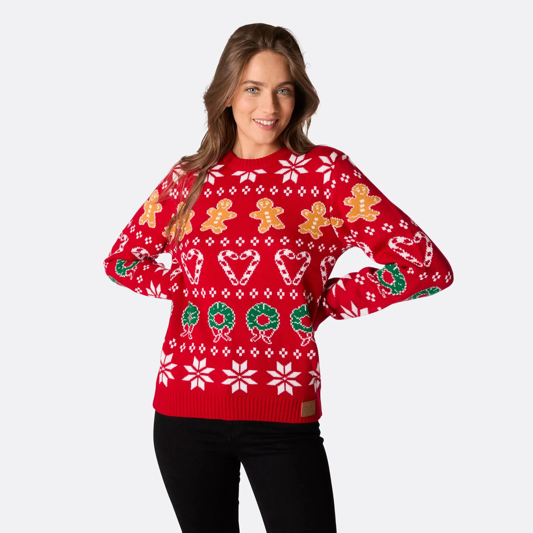 Roter Klassischer Weihnachtspullover Damen - Image 2