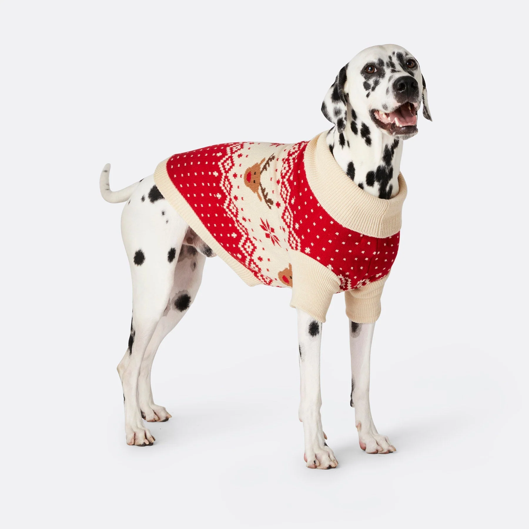 Roter Retro Rentier Weihnachtspullover für die ganze Familie - Image 7