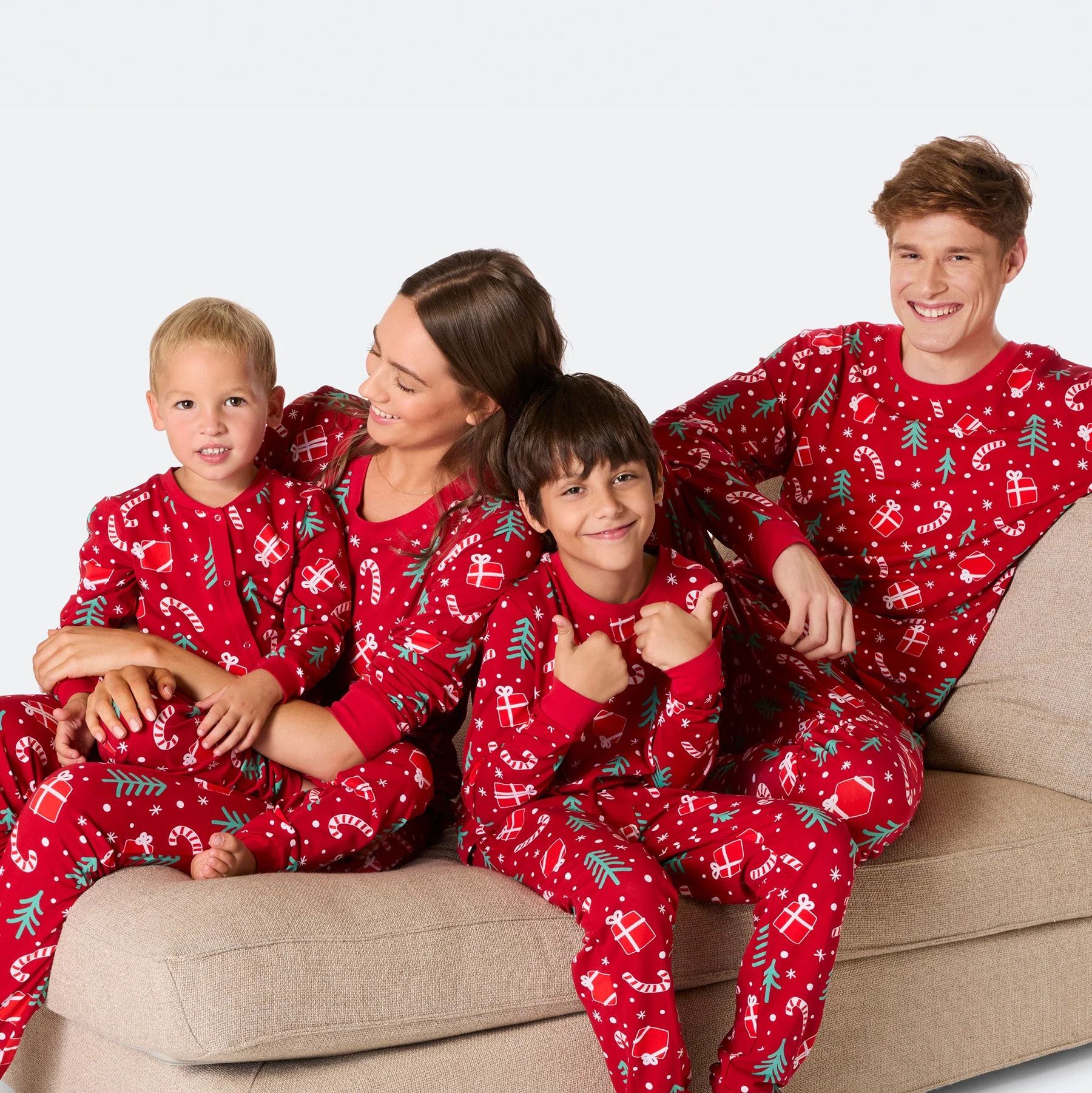 Rotes Weihnachtsmuster Weihnachtspyjama Herren - Image 7