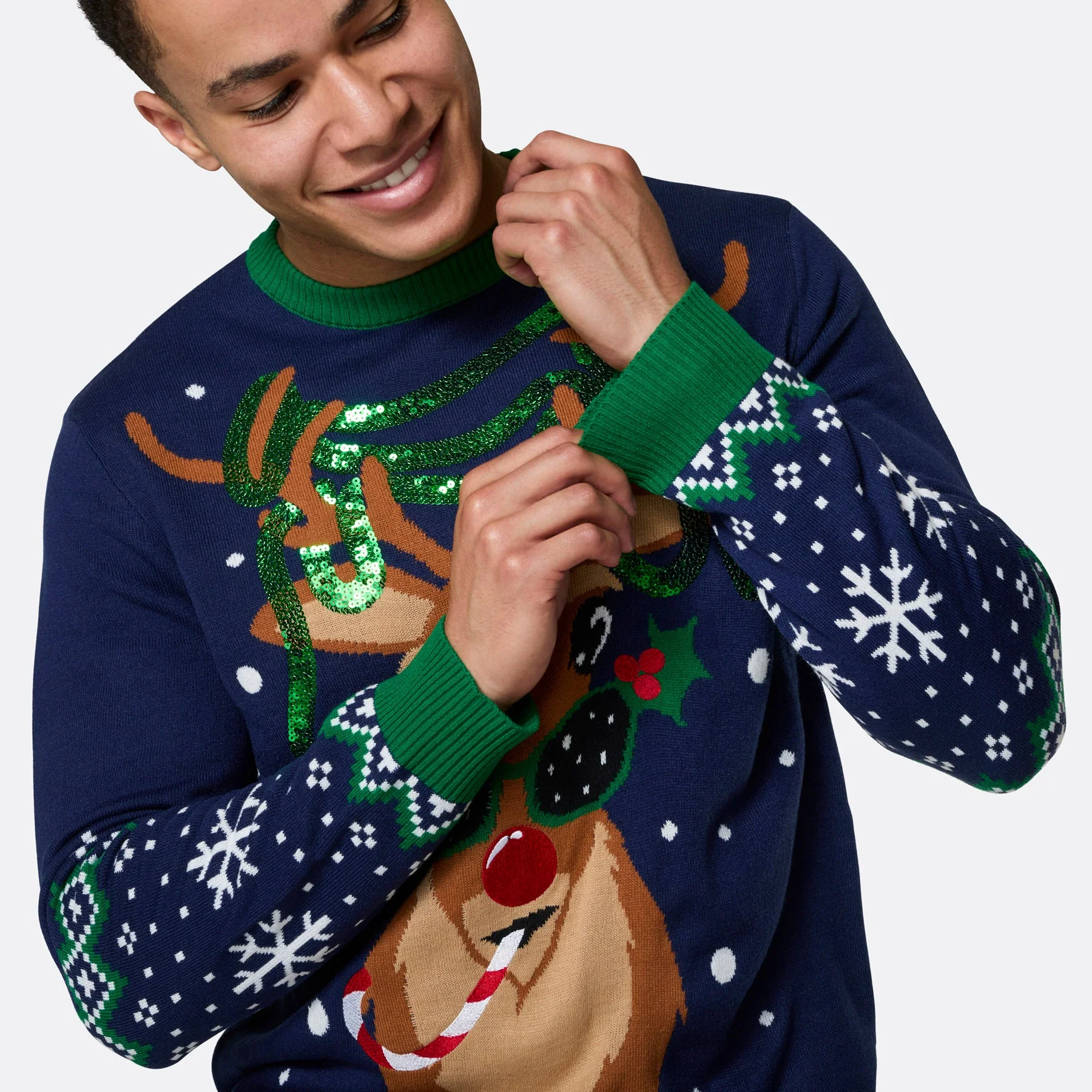 Rudolf Weihnachtspullover Herren - Image 2
